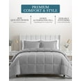 thumbnail image 4 of Casa Platino Twin Bedding Comforter Set- Includes Twin Comforter and 1 Twin Pillow Sham - Ultra Soft and Comy Comforter Twin Size Set- Cozy Twin Size Bed Comforter Set- Twin Duvet Insert - Silver, 4 of 9