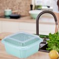 thumbnail image 3 of sruoe Kitchen Draining Basket, Colander Bowl, Draining Basket for Bowl, Holdhand Drain Basin Baskets, Drainage Basket, Efficient Vegetable Washing, Fruit Rinsing Drain Basket, Plastic, 3 of 5