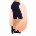 thumbnail image 5 of 3 Pack Women's Cotton Biker Shorts Leggings Knee Length High Waisted No See-Through Athletic Workout Running Cycling Yoga Tummy Control Activewear, 5 of 5