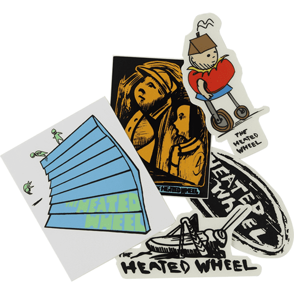 The Heated Wheel 5 Pack Assorted Sticker Pack