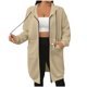 thumbnail image 2 of HongQid Women's Zip Up Hoodies Long Sleeve Long Tunic Sweatshirts Oversized Casual Waffle Fall Jacket Coat with Pocket, 2 of 5