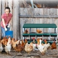 thumbnail image 2 of 10 - hole green chicken coops box con stand: ventilated metal hen house para easy egg collection, suitable para hens y ducks, 2 of 7