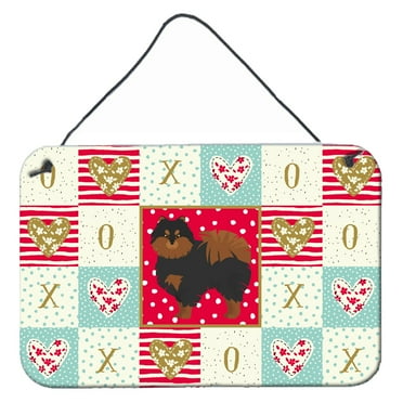 Carolines Treasures CK5878DS812 Pomeranian 2 Love Wall or Door Hanging Prints 8x12 multicolor