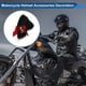 thumbnail image 3 of Accesorios para Casco de Motocicleta Decoración Orejas de Gato Triangulares con Moño Rojo para Cascos de Motocicleta Bicicleta Esquí Pegatina de Piel Negra 2 Juegos, 3 of 6