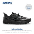 thumbnail image 3 of Brooks Women’s Cascadia 18 Mountain Trail Running Shoe - Black/Blackened Pearl/Grey - 5.5 Medium, 3 of 6