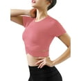 thumbnail image 3 of Faithtur T-shirt Femme Manches Courtes Col Rond Tops de Yoga T-shirt, 3 of 5