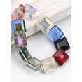 thumbnail image 3 of U8MO 10pcs Square Faceted Crystal Glass 13mm Loose Beads for Jewelry Making DIY-Blue Colorzied, 3 of 4