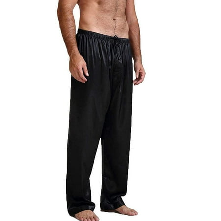 

JBEELATE Mens Classic Silk Satin Pajamas Pyjamas PJ Loungewear Pants Sleepwear Bottoms