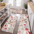 thumbnail image 2 of Beige Christmas Santa and Reindeer Pattern Kitchen Rugs Sets Of 3,Kitchen Runner Rugs Non Skid Washable,Decorative Kitchen Floor Mats for Kitchen,Sink,Laundry,17"x30"+ 17"x47" + 17"x59", 2 of 6
