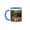 Blue/White, variant on 3drose, Chipping Sparrow Perched on Icy Branch, Hill Country, Texas, 11oz Mug