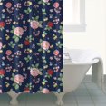 thumbnail image 4 of Pioneer Flower Floral Print Pattern Shower Curtain 84"x72", Bathroom Decorative Shower Curtain Set with 12 Hooks, Waterproof Washable, 4 of 6