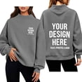 thumbnail image 2 of VBVC Women's Custom Personalized Mock Neck Sweatshirt , Ladies' Lightweight Casual Pullover Top , Soft Stretchy Hoodie For Women, Gray , S-5XL, 2 of 8