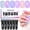 6 Colors Galactic Blue-Violet Shimmer, variant on SAVILAND Hema-Free Poly Extension Gel Nail Kit: 6 Poly Gel Colors Fine Shimmer White Yellow Pink Poly Extension Gel Nail Kit, Long Lasting Hardness Poly Gel for Nourishing Nail Salon DIY Manicure