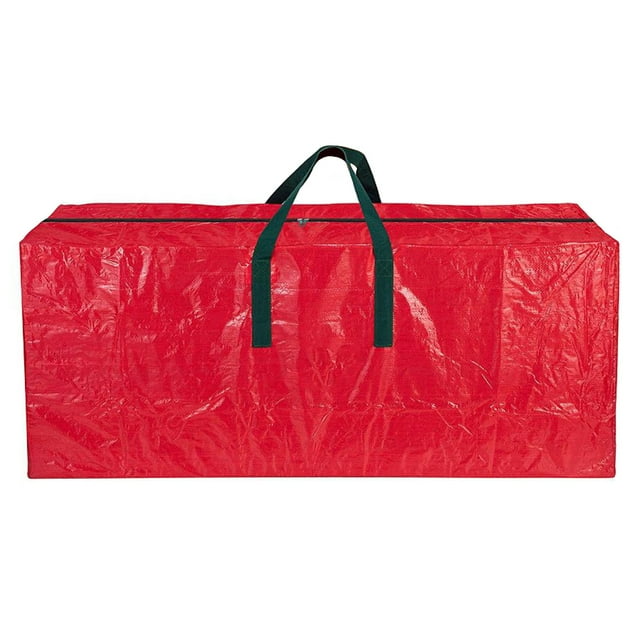 Sac de Rangement Imperméable Coussins de Meubles de Jardin avec Poignées Rouge_165x76x38cm