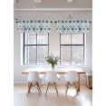 thumbnail image 3 of Green Grey Morocco Pattern Kitchen Curtain Valances for Windows Farmhouse Short Curtains, Turquoise Modern Moroccan Geometric Rod Pocket Valance Curtain for Bedroom Cafe Living Room 54"x18", 3 of 8