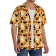 thumbnail image 4 of Gaeub Happy Halloween Men's Lapel Short Sleeve Shirt, Relaxed Fit Shirt, Soft and Breathable for Outdoors Party Travel - 4X-Large, 4 of 7