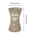 thumbnail image 3 of Straw Woven Planter Basket Handcrafted Decorative Flower Pot For Succulents Dried Floral Arrangements 6.69 Inch Khaki, 3 of 7