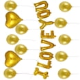 thumbnail image 4 of Bewildely Globo con letras de amor, confesión del Día de San Valentín, globo con corazón de amor, monograma de película de aluminio, decoración para Kits de decoración para fiestas Dorado Bewildely HA8818-01B, 4 of 6