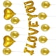 thumbnail image 5 of Matsuzay Globo con letras de amor, confesión del Día de San Valentín, globo con corazón de amor, monograma de película de aluminio, decoración para Kits de decoración para fiestas Dorado Matsuzay HA8818-01B, 5 of 6