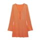 thumbnail image 4 of HH TRAF Vestidos elegantes de verano para mujer, de color liso, con escote en V, mangas largas, calados, con cordones, vestidos de punto mini para mujer, 4 of 4