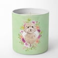 thumbnail image 1 of Caroline's Treasures Champagne Cockapoo Green Flowers 10 oz Decorative Soy jar-Candles, Multicolor, 1 of 2