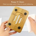 thumbnail image 3 of Yirtree Bamboo Soap Dish 2 Pack Rustic Bar Soap Holder for Bathroom Sink Shower Kitchen, Natural Wooden Tray for Soap, Sponges, 3 of 7