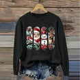 thumbnail image 6 of Hueook Christmas Plus Size Sweaters for Women Fashion Women's Casual Solid Color Long Sleeve Round-Neck Blouses Shirts Tops Sweater Black M, 6 of 8