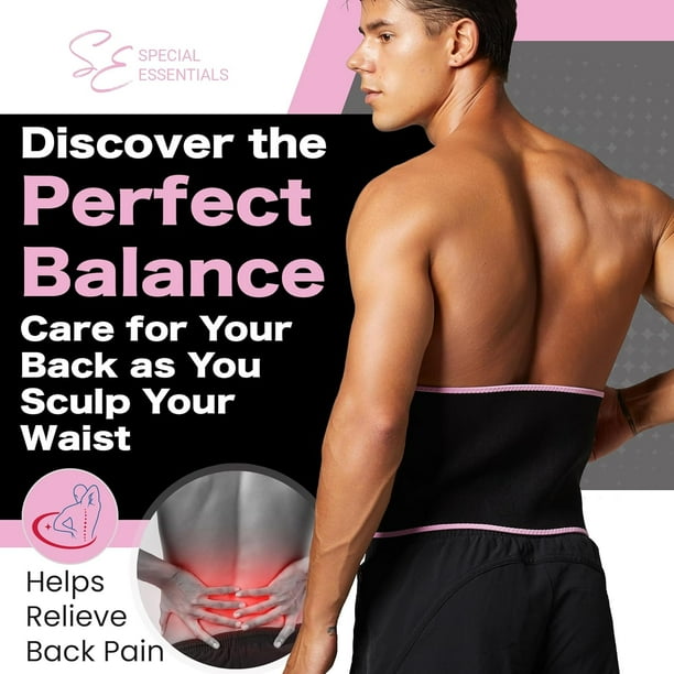 Special Essentials Waist Trimmer for Women Men Adjustable Sweat Band Waist Trainer Breathable Mesh for Training Workouts