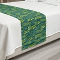 thumbnail image 2 of Botanical Bed Runner, Waking Nature Pattern with Abstract Branches and Leaves, Decorative Accent Bedding Scarf for Hotels Homes and Guestrooms, King, Teal Dark Seafoam, by Ambesonne, 2 of 2