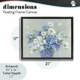 thumbnail image 4 of Stupell Industries Transitional Serene Blue And White Bouquet Black Floating Frame Canvas Art, 21 x 17, by Sally Swatland, 4 of 8