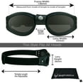 thumbnail image 2 of Bikershades Motorcycle Riding Safety Goggles Skiing Biking Smaller Kids Youth Smoke Lens 2 Pack, 2 of 5