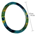 thumbnail image 4 of Peacock Feathers 14.5 Inch Printing PVC Leather Auto Accessories Car Wheel Cover Steering Wheel Covers, 4 of 6