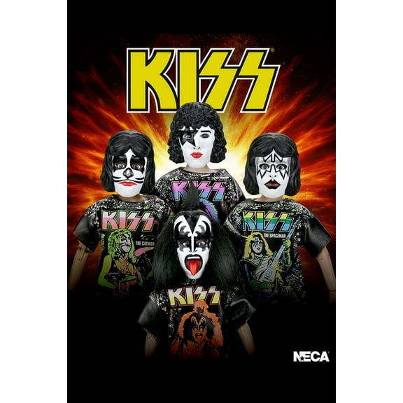 KISS x Ben Cooper Costume Kids Collection - The Starchild, The Demon, The Spaceman & The Catman Costumed Action Figure Bundle