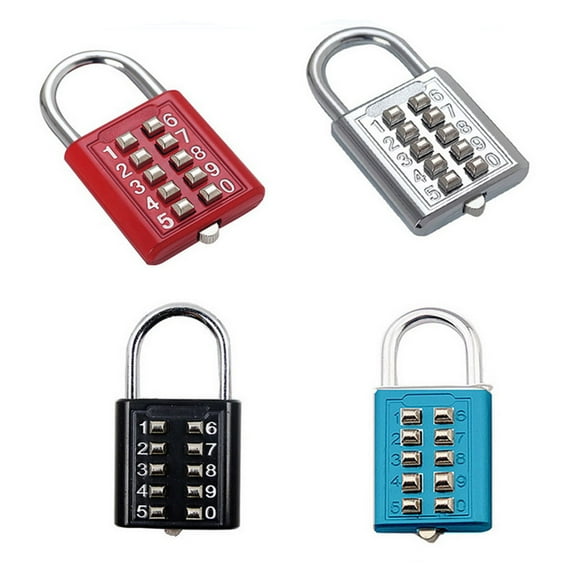 tooloflife 10 Digits Combination Padlock Password Lock for Luggage Backpack Jewelry Boxes