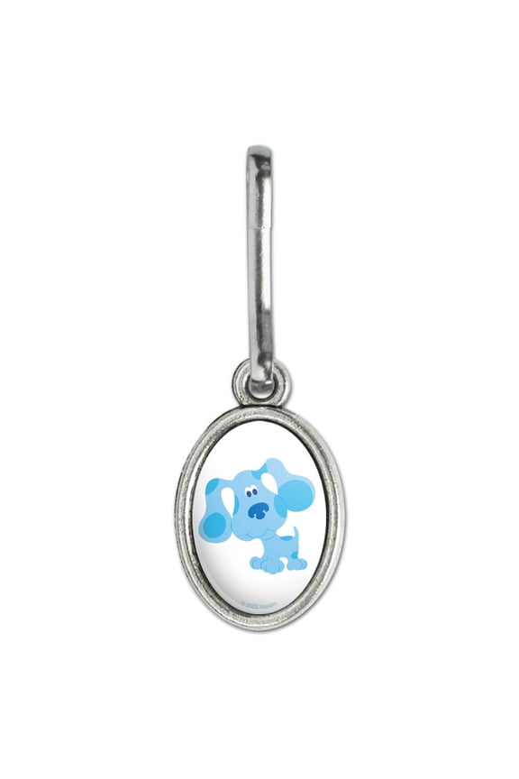Happy Blue's Clues Antiqued Oval Charm Clothes Purse Suitcase Backpack Zipper Pull Aid