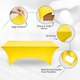 thumbnail image 2 of Utopia Kitchen Spandex Tablecloth 1 Pack [6FT, Yellow] Tight, Fitted, Washable and Wrinkle Resistant Stretch Rectangular Patio Table Cover for Event, Wedding, Banquet & Parties [72Lx30Wx30H Inch], 2 of 9
