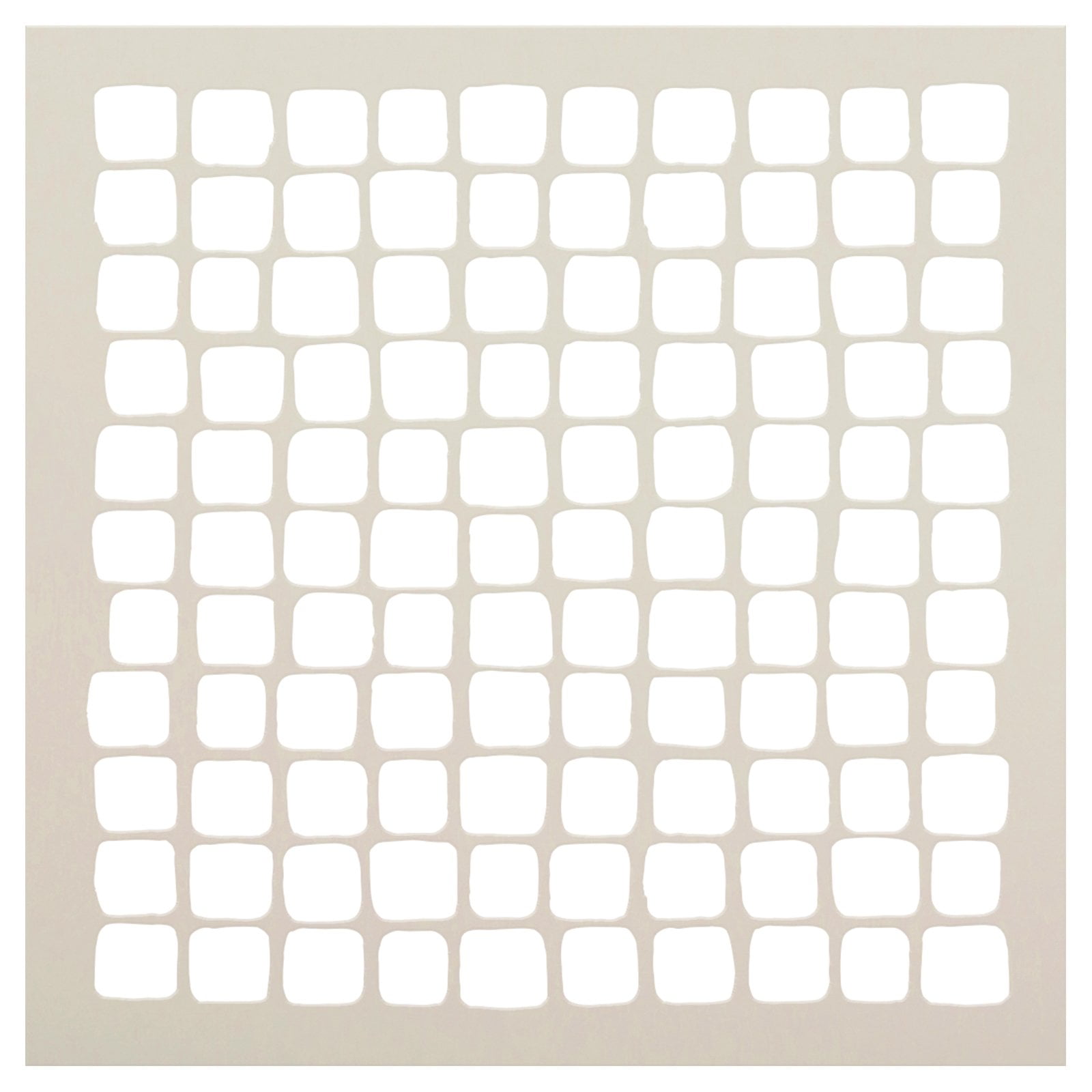StudioR12 Hand Drawn Square Grid Stencil, Reusable Pattern Template, STCL6791, 8 x 8 inch