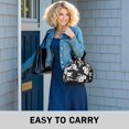 thumbnail image 6 of Pioneer Flower Floral Print Pattern Drawstring Lunch Bag Women - Drawstring Lunch Bag Insulated for Work Office - Stain-Resistant Large Lunchbags for Women with Multi-Pockets, 6 of 6