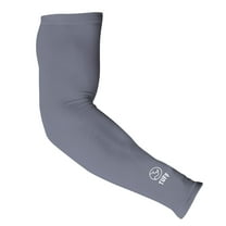 TUFF Arm Sleeves for Men Women -Tattoo Cover up Sleeves to Cover Arms, Sun Protection - Perfect for Cycling Golf Running Driving (Gray)