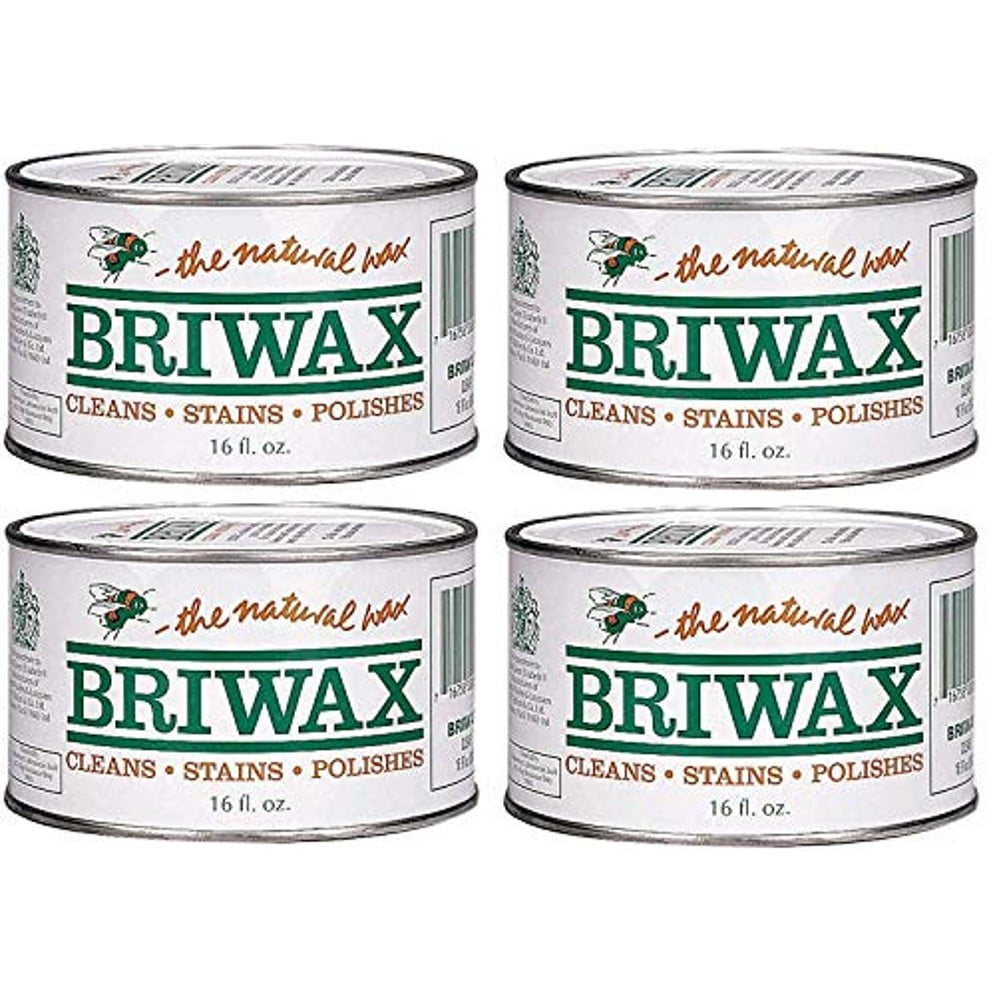 Briwax Furniture Wax Polish for Wood Polish Clear (4 Pack)