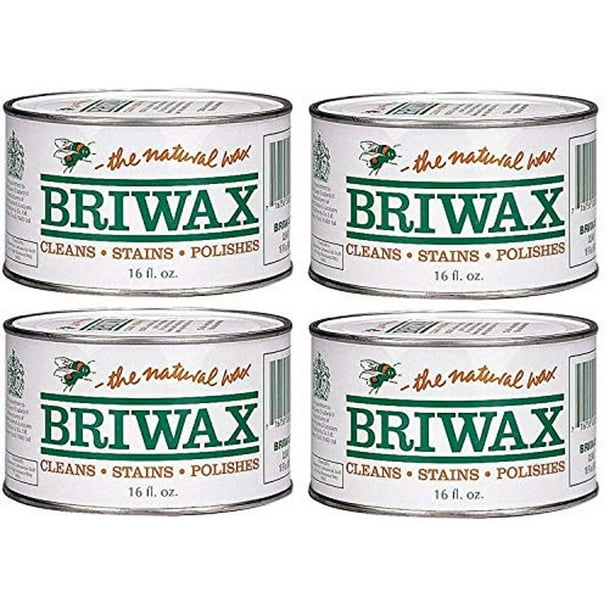 Briwax Furniture Wax Polish for Wood Polish Clear (4 Pack)