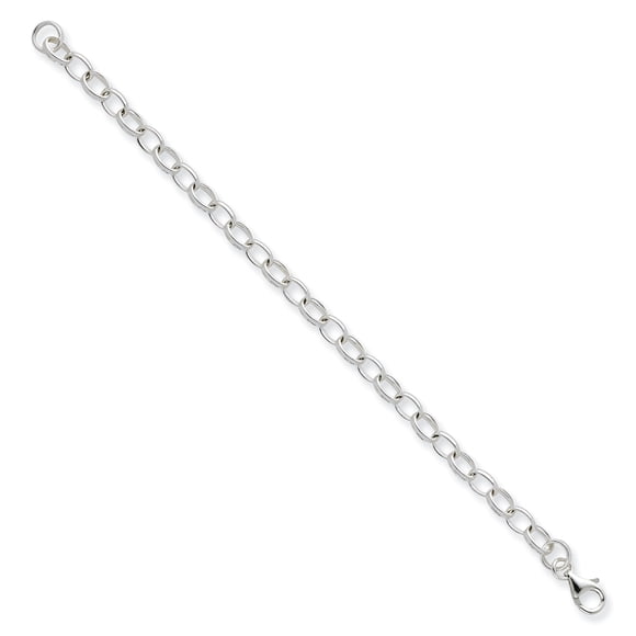 925 Sterling Silver Rhodium Plated Bracelet 7.5IN