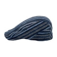 thumbnail image 3 of WITHMOONS Stripe Ivy Gatsby Hats - Newsboy Cabbie Cap - Hunting Driving Golf Adjustable LD31576 (Navy), 3 of 4