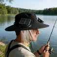 thumbnail image 5 of Stijggn Cooling! Father Day Gifts Fan Hat, Sun Hats for Women Men, Solar Powered Wide Brim Outdoor Bucket Hat Beach Hat, Cooling Fans that Blow Cold Air, Fishing Camping Beach Hats, 5 of 5