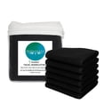 thumbnail image 6 of BedVoyage 6-Pack Black Facial Washcloths – 10x10 Ultra-Soft Viscose from Bamboo Cotton Blend – Hypoallergenic, Odor-Resistant, Quick-Drying – Includes Reusable Mesh Bag, 6 of 7