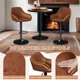 thumbnail image 4 of Yaheetech 2pcs Height Adjustable Upholstered Bar Stools with Backrest, Retro Brown, 4 of 8