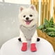 thumbnail image 4 of Botas para perros, zapatos impermeables impermeables antideslizantes • Botas suaves para pasear para mascotas • Correa ajustable • Poliéster transpirable • Juego de 4 patas • Uso para viajes en, 4 of 6