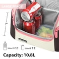 thumbnail image 6 of Flyingstar Insulated Lunch Box for Women Men, Leakproof Thermal Reusable Lunch Bag with 2 Zipper Pockets, White/Pink, 6 of 8