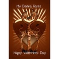 thumbnail image 3 of CafePress - Fiance Valentine's Day Card With Two Loving Giraff - Greeting Card, Blank Inside Glossy, 3 of 5