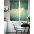 thumbnail image 4 of Green Starry Sky Sheer Curtains for Living Room Bedroom Modern Abstract Clouds Night Scenery Sheer Curtains 72 Inch Long 2 Panels Set Light Filtering Curtain Window Treatments Drapes for Dining Room, 4 of 6